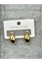 Steel Gold Drop Earrings - 6