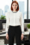 Women's Satin Piped Detail Mock Neck Shirt Functional Durable Quality Comfortable Aesthetic Stylish - 3