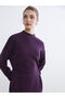 Esvab • Modern & Distinctive Stand Collar Loose Fit Women's Knitwear Tunic