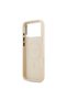 iPhone 17 Pro Max Case Licensed M-Safeli Hot Printed Classic Lettering Logo Pu Leather Peony Beige - 7