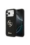 غطاء متوافق مع هاتف iPhone 17 Pro Max، غطاء أصلي مرخص بشعار مكتوب عليه باللون الأسود