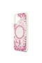 iPhone 17 Compatible Case Original Licensed M-Safe Featured Transparent Resin Bottom Cover Pink - 6