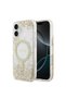 iPhone 17 Compatible Case Original Licensed M-Safe Featured Transparent Resin Bottom Cover Gold