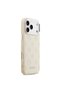 iPhone 17 Pro Max Case Licensed M-Safeli Hot Printed Classic Lettering Logo Pu Leather Peony Beige - 4