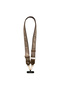 Original Licensed 4g Pattern and Metal Logo Cross Body Phone Strap Lanyard 150cm Brown