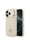 iPhone 17 Pro Compatible Case Licensed M-Safe Featured Grained Text and Stone 4g Logo Cover Beige