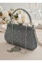 Platinum Color Glitter Stone Evening Dress Bag |   Luxury Wedding and Evening Bag - 2