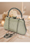Ecru Color Glittery Stone Evening Dress Bag |   Luxury Wedding and Evening Bag - 6