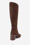 Venia Brown Suede Women's Thick Heeled Boots - 5