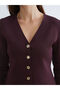 V-Neck Women's Knitwear Cardigan - 3