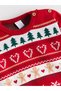Red bicycle collar new year's themed baby girl sweater and leggings - 4