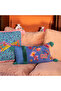 Ghuni Blue Cotton Filled Throw Pillow 30X55 cm - 2
