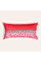 Ghuni Red - Pink Cotton Filled Throw Pillow 25X50 cm