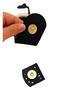Single Layer Faux Leather Wooden Buckle Black Cover - 2