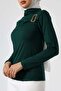 Sandy Half Turtleneck Blouse with Buckle – Modern & Stylish Sandy Blouse - 3