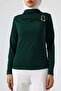 Sandy Half Turtleneck Blouse with Buckle – Modern & Stylish Sandy Blouse