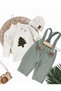Turtleneck Badili Embroidered Beret Salopet Winter Unisex 3-Piece Baby Set - 2