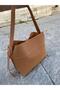 Suede Belt Detail Hand and Shoulder Bag - 4