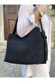 Suede Belt Detail Hand and Shoulder Bag - 6