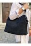 Suede Belt Detail Hand and Shoulder Bag - 7