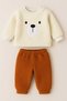Lamb Plush Winter Unisex Baby Set Girls and Boys Welsoft Clothing Set - 2