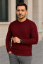 Men's Cycling Round Neck Knitwear Sweater Cotton Thick Corded Fabric Woven, Regular Fit Long - 4