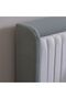 Petra 120x200 Kids Bed with Upholstered Headboard & USB - White/Grey, Engineered Wood, 2-Yr Warranty - 4