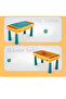 Children's activity table and chair set, 63 pieces, with storage space. - 5