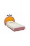 Tasty Strawberry Upholstered Kids Bed - Blush Pink & Yellow, 90x200 cm, 2-Year Warranty - 3
