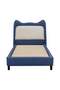 Knight 90x200 Upholstered Kids Bed - Blue/Light Grey, Engineered Wood, Faux Leather, 2-Year Warranty - 3