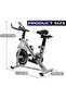 Magnetic Spin Bike EM-1560-W for Home Gym, Adjustable Seat, Smooth Belt Drive System - 5