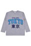 Tokyo Printed Sweatshirt for Ages 6-9 - Gray