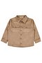 Double Pocket Velvet Shirt for Ages 6-9 - Beige 9-10 Years Old