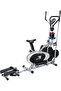 5-in-1 Orbitrek Exercise Bike EM-1133, Elliptical with Stepper, Twister & Cushioned Seat