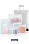 10 Pieces Frosted Zipper Bags 35X25Cm - Luggage and Suitcase Organizer - Reusable - 5
