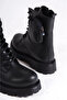 Gina lace-up zippered orthopedic sole bag women's boot cst - black - 5