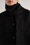 Women's Black Scarf Detailed Short Cashmere Coat 30046 - 3