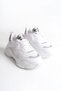 Tokyo Lace-Up Orthopedic Sole Knitwear Detailed Women's Sports Shoes Tbt - White/Gray - 5