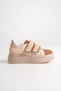 Valencia Laceless Velcro Orthopedic Sole Women's Sneaker Sports Shoes Ctt - Tan/Brown - 6