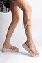 Samantha Ankle Strap Orthopedic Sole Women's Slippers Ckt - Cream