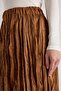 Women's Tan Suede Long Elastic Waist Skirt 30104 - 8