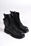 Gina lace-up zippered orthopedic sole bag women's boot cst - black - 4