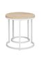 Asgard Set of 2 Round Nesting Tables – Oak & White Elegant Living Room Tables - 6