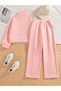 Kids New Bow Printed 100% Cotton Long Sleeve Half-Zip Sweatshirt-Track Pants - 2