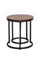 Asgard Set of 2 Round Nesting Tables – Walnut & Black Elegant Living Room Tables - 6