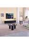 Tokishi Round End Table – Black High-Gloss Side Table for Modern Living Spaces, Black Finish - 5