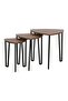 Asgard Set of 3 Nesting Tables – Walnut & Black Modern Space-Saving Side Tables - 2