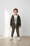 Boys' Hooded Cardigan T-Shirt and Pants 3-Piece Set