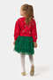 Red Christmas Themed Girls' Two-Piece Set - Judy - 3
