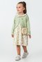Girl's 3-Piece Set with Rose Detail Cardigan - 26K 7271 - 2
